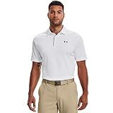 Under Armour Men's Tech Golf Polo , White (100)/Graphite, Large