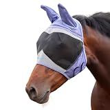 Shires FlyGuard Pro Fine Mesh Fly Mask with UV Protection Sky/Full/Ears