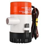 SEAFLO 01 Series 750 GPH Bilge Pump – 12V, 3/4" Outlet, Marine Submersible Pump with Anti-Airlock Protection, CE & Rohs Certified, 4-Year Warranty | Reliable for Boats and Marine Applications