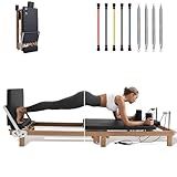 Pilates Reformer for Home Use, Pro Foldable Machine with Jumpboard | Dual Resistance System (Springs + Latex Bands 20-150 lbs) | 88-Inch Space-Saving Home Gym Equipment for Full Body Workout