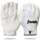 Franklin Sports Shok-Sorb X Batting Gloves - Adult Medium - White