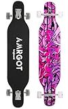 WiiSHAM Longborads Skateboards 42 inches Complete Drop Down Through Deck Crusier Pr Speed (71)