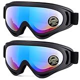MAMBAOUT 2-Pack Snow Ski Goggles, Snowboard Goggles for Men, Women, Youth, Kids, Boys or Girls