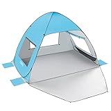 TOBTOS UPF 50+ Pop Up Beach Tent, Beach Umbrella, Automatic Sun Shelter 2-3 People UV Protection Portable Sunshade, Easy Set Up Baby Canopy Cabana, Lightweight with Carry Bag