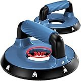 READAEER 360° Rotatable and Positionable Push Up Bars，Rotating Handle Design with Bearings for Smooth, Effortless for a Wider Range of Motion, Handle Rotation, Wide Grips with Non-Slip Rubber Pads for Comfort Exercise(Blue)