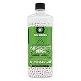 Aim Green Biodegradable Airsoft BBS, Premium-Grade 6mm Airsoft BBS, 20g, 25g, 32g, 36g, 40g, 2,500, 5,000, 10,000 Count