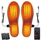 KEMIMOTO Heated Insoles APP Control Full Foot Heat Trim-to-Fit 5000mAh