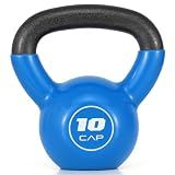 CAP Vinyl Coated Cast Iron Kettlebell, 10 LB Home Gym Weight