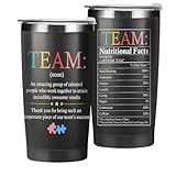 Team Gifts for Employee Tumbler Appreciation Gifts for Teammate Coworker Insulated Tumblers, Gift Bulk for Team Building, 20OZ Teamwork Coffee Cups for Cold Hot Drinks