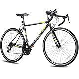 WEIZE Road Bike, 700C Wheel City Commuter Bicycle, Shimano 14 Speed Drop Bar, Racing Adult Bike with Caliper Brakes, High-Carbon Steel Hybrid Bikes, Urban Adult Bicycle for Men and Women(Black)