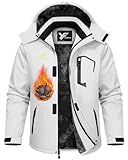 Men Winter Jacket Work Coat Waterproof Windbreaker Heavy Heat Warm Thermal Insulated Snow Outfit Snowboard Accessories Snowmobile Essentials Clothes Fishing Gear Hiking Equipment Ski Lover Gifts