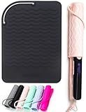 ANGENIL Heat Resistant Mat for Curling Irons, Hair Straighteners, and Flat Irons - Silicone Counter Pad and Travel Case for Hair Styling Tools