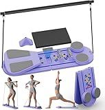 Pilates Reformer Sets Pilates Board 6in1 Multifunctional Abdominal core Trainer Workout Equipment,Exercise Board Foldable Ab Board Trainer Pilates Exercise Machine (Purple)