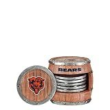 FOCO Chicago Bears NFL 5 Pack Barrel Coaster Set