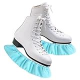 Cuayaes Ice Skate Guards,Soft Ice Skate Blade Covers,Figure Skate Guards Youth Hockey Skate Guards,Elastic Figure Skating Soakers Blades Protector Cover for Girls Boys（Light Blue）