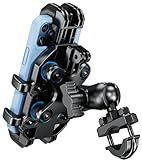 BRCOVAN Motorcycle Phone Mount Holder with Vibration Dampener, Anti-Shake Handlebar Cellphone Cradle for Bike Bicycle Scooter ATV, Adjustable Fit 5.4-6.9'' Smartphone