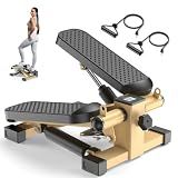 XVCAS Mini Stair Stepper with Resistance Bands and LCD Monitor