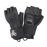 Triple Eight Hired Hands Skateboarding Wrist Guard Gloves, Large, Black (604352 80003)