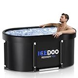 Upgrade XL 129 Gal Large Oval Ice Bath Tub for Athletes,Multiple Layered Portable Outdoor Cold Plunge Tub for Recovery,Cold Plunge for Family - Foldable Bathtubs for Gyms,Indoor,Outdoor use.