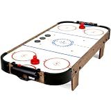 GoSports 40 Inch Table Top Air Hockey Game for Kids - Oak