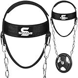 SAWANS Neck Trainer Harness for Weight Sports - Neck Stretcher & Head Trainer - Adjustable, Black