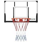 VEVOR Wall Mount Basketball Hoop, 44-inch PC Backboard Mounted, Basketball Goal, Basketball Hoop Outdoor, Solid Steel, Thickened Woven Nylon Basketballs Net, Basketball Court Indoor & Outdoor Use