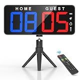 ANJANK 11’’ Large Digital LED Scoreboard Electronic Score Keeper Clock, Countdown/up, with Powerful Battery, 4 Mounting Options, for Corn Hole/Ping Pong/Basketball Sports, Gym, Indoor & Outdoor Games