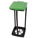 Portable Trash Bag Holder – Collapsible 13-Gallon Garbage Bin for Indoor/Outdoor Use, Camping, Recycling, and Parties – Durable Plastic Trash Can by Wakeman Outdoors (Green)