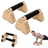 Rolitwils Parallettes Bars - Wooden Calisthenics Equipment for Handstand Training, Push Up Bars & Calisthenics Bar - Handstand Blocks and Pushup Handles for Men