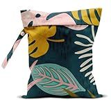 zcyxuuw Wet Bag, Wet Dry Bag, Wet Bag for Swimsuit, Travel, Beach, Pool, Diapers, Dirty Yoga Gym Clothes, Makeup Bag, Waterproof Tropical Palm Leaves Decor Jungle Palm Leaf Favors