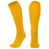 CHAMPRO Multi-Sport Athletic Compression Socks for Baseball, Softball, Football, and More, Gold, Medium