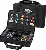 Casemaster Classic Nylon Dart Carrying Case for Steel and Soft Tip Darts, Holds 12 Darts Numerous Other Accessories via Generous Storage Pockets, Tubes and Boxes, Black