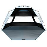 OutdoorMaster Beach Tent Blackout Coating, Pop Up Sun Shelter for 4 Person