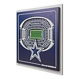 YouTheFan Officially-licensed NFL Dallas Cowboys Stadium Series 3D Wall Art - multi-layer team stadium replica, detailed sports fan gift, indoor decor