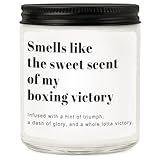 RIZOOCE Funny Boxing Gifts for Men & Women - Scented Candle for Boxers - Unique Boxing Accessories & Decor - Birthday, Christmas Gift Ideas for Coach & Fighter (7oz)