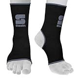 Stealth Sports Ankle Support |Durable Compression Ankle Support for MMA, Muay Thai, Kickboxing, and Gym Training | Flexible, Breathable, and Non-Slip Design for Maximum Stability (Grey, S/M)