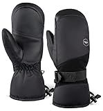 Tough Outdoors Waterproof Ski Mittens Men Women - Insulated Snowboarding Gloves Men Women - for Snow Snowboard Skiing Winter