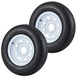 ST175/80D13 Trailer Tires with 13 in Rims, 5 Lug on 4.5 in, Load Range C, 6PR