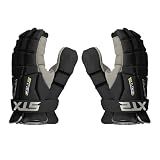 STX Cell VI™ Lacrosse Goalie Gloves, Large, Black, Pair