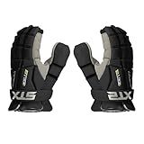 STX Cell VI™ Lacrosse Goalie Gloves, Extra Large, Black, Pair