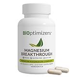 BIOptimizers Magnesium Breakthrough Supplement 4.0-7 Forms of Mg: Glycinate, Malate, Citrate, and More - Natural Support for Sleep and Cognitive Function - 60 Capsules- Calming Vitamins Complex