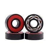 Z-First High Speed 608RS Hybrid Black Ceramic Bearings for Longboard, Inline Skates, Skateboard, Scooters, Skateboard and More (Pack of 4, Black)