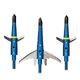 Swhacker #261 Levi Morgan Series 2-Blade Mechanical Broadheads, 100 Grain, 2.0" Cut, Expandable Broadhead, Archery Hunting Broadheads, 4 Pack, Blue