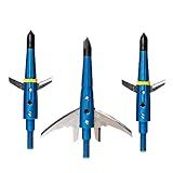 Swhacker #261 Levi Morgan Series 2-Blade Mechanical Broadheads, 100 Grain, 2.0" Cut, Expandable Broadhead, Archery Hunting Broadheads, 4 Pack, Blue