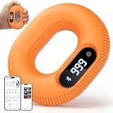 Smart Grip Strength Trainer with Bluetooth APP - Squeeze to Play Games & Scroll Video Hands-Free, Soft Silicone, Portable Hand Exercise for Strength, Stress Relief & Rehab (50 LB)