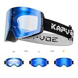 KAPVOE Photochromic Ski Goggles Snowboard OTG Snow Glasses Magnetic Lens Men Women UV400 Protection Anti fog skating 02