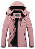 MOERDENG Women's Waterproof Ski Jacket Warm Winter Snow Coat Mountain Windbreaker Hooded Raincoat Jacket