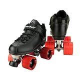 Riedell Dart Roller Skates for Men and Women, Black - 7