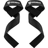 Lifting Straps (1 Pair) - Wrist Straps for Weightlifting - Lifting Straps Gym for Deadlift - Weight Lifting Straps for Weight Training - Gym Straps for Workout, Powerlifting, Strength Training and Bodybuilding - For Men and Women (Black V2)