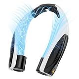 JIJ Neck Fan – 10000mAh Portable Neck Fan Rechargeable with 6 Adjustable Speeds, 360°Neck Cooler, Upgraded Long-lasting Wearable Fan for Hot Weather, Travel, Outdoor, Office, Camping, Men & Women